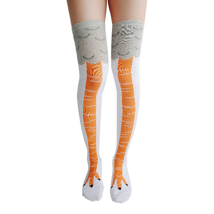 Fashion Big Chicken Claw Socks Chicken Leg Feet Stockings Over The Knee Socks Thigh High Socks